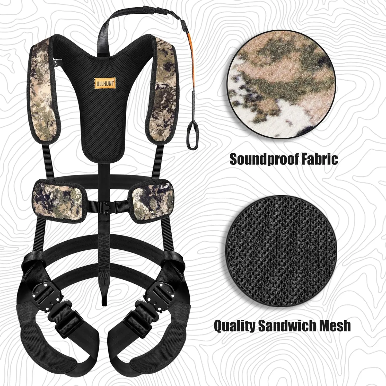 Tree Stand Safety Harness: Adjustable Tree Stand Harness for Hunting, Padded Treestand Safety Hunting Harnesses