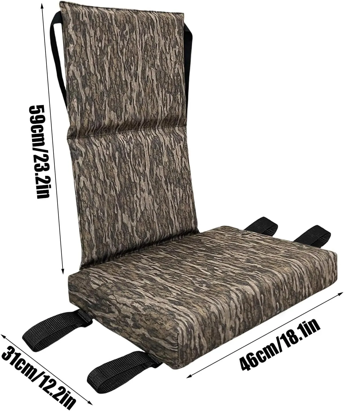 Tree Stand Seat Replacement, Adjustable Treestand Seats for Hunting, Oxford Cloth Waterproof Tree Stand Cushion with Backrest, Portable Stadium Seats with Adjustable Release Buckles