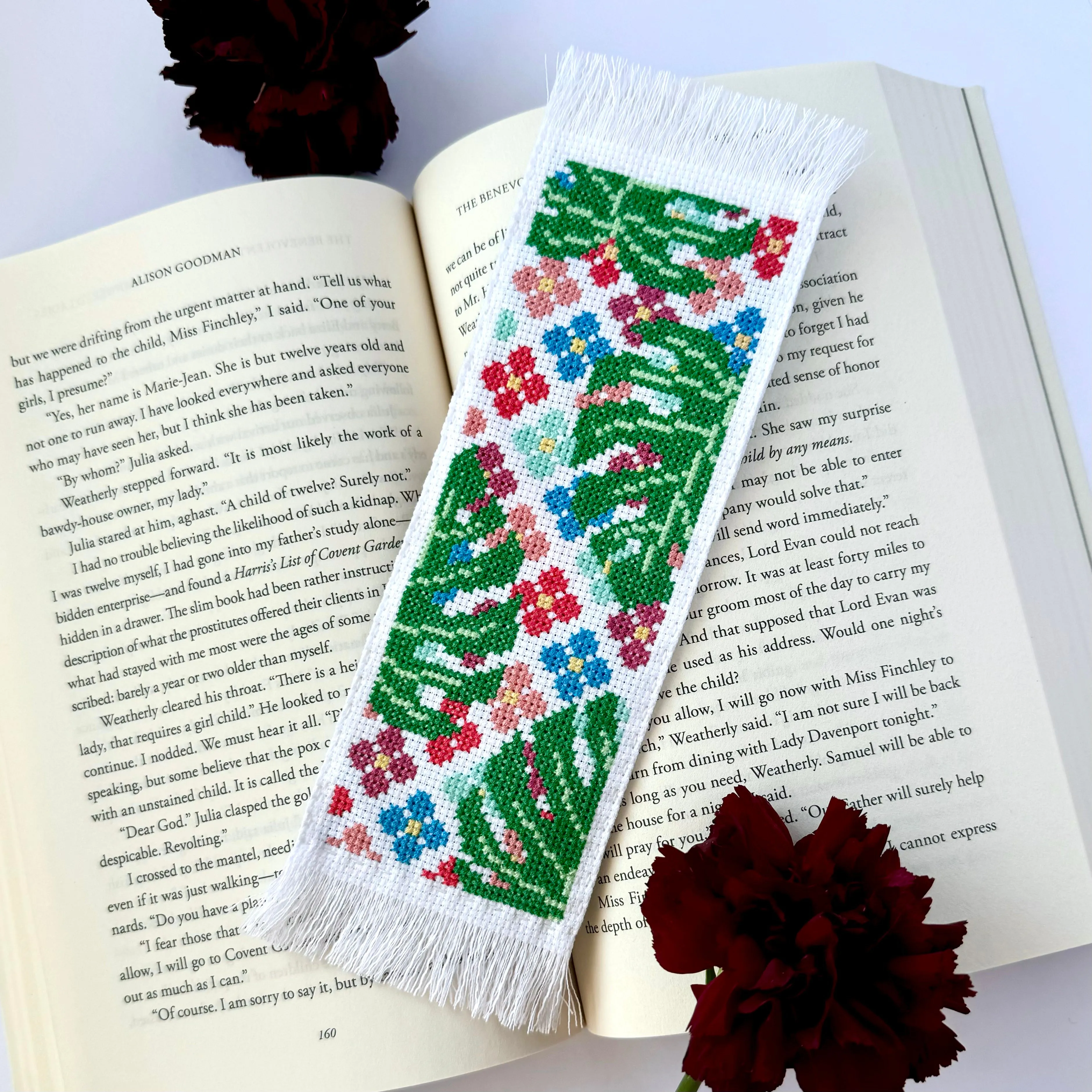 Tropical Reads Cross Stitch Bookmark Kit