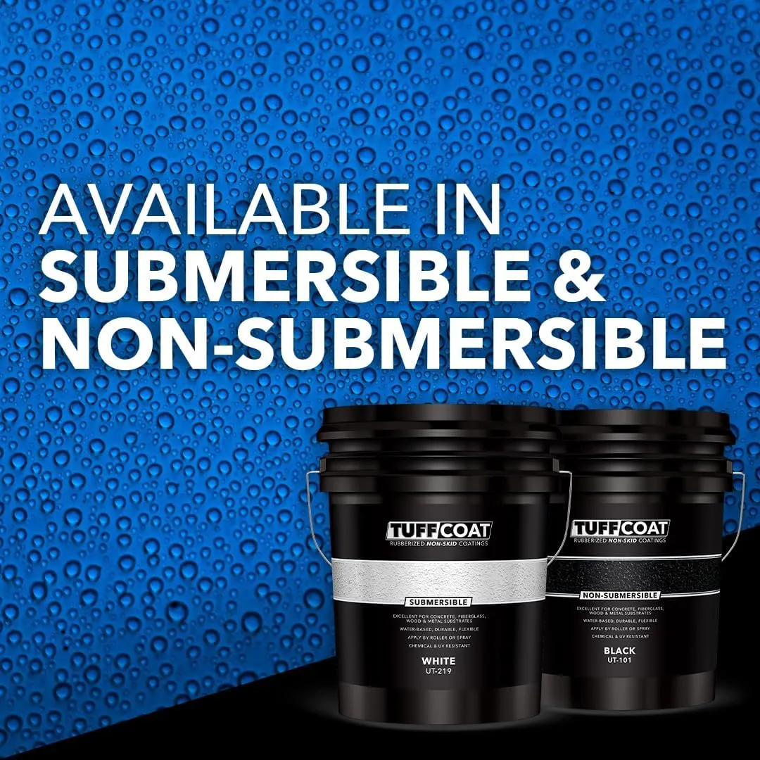 Tuff Coat UT-204 Dark Blue - 5 Gallon: Submersible, Water-Based, Rubberized Non-Skid Coating