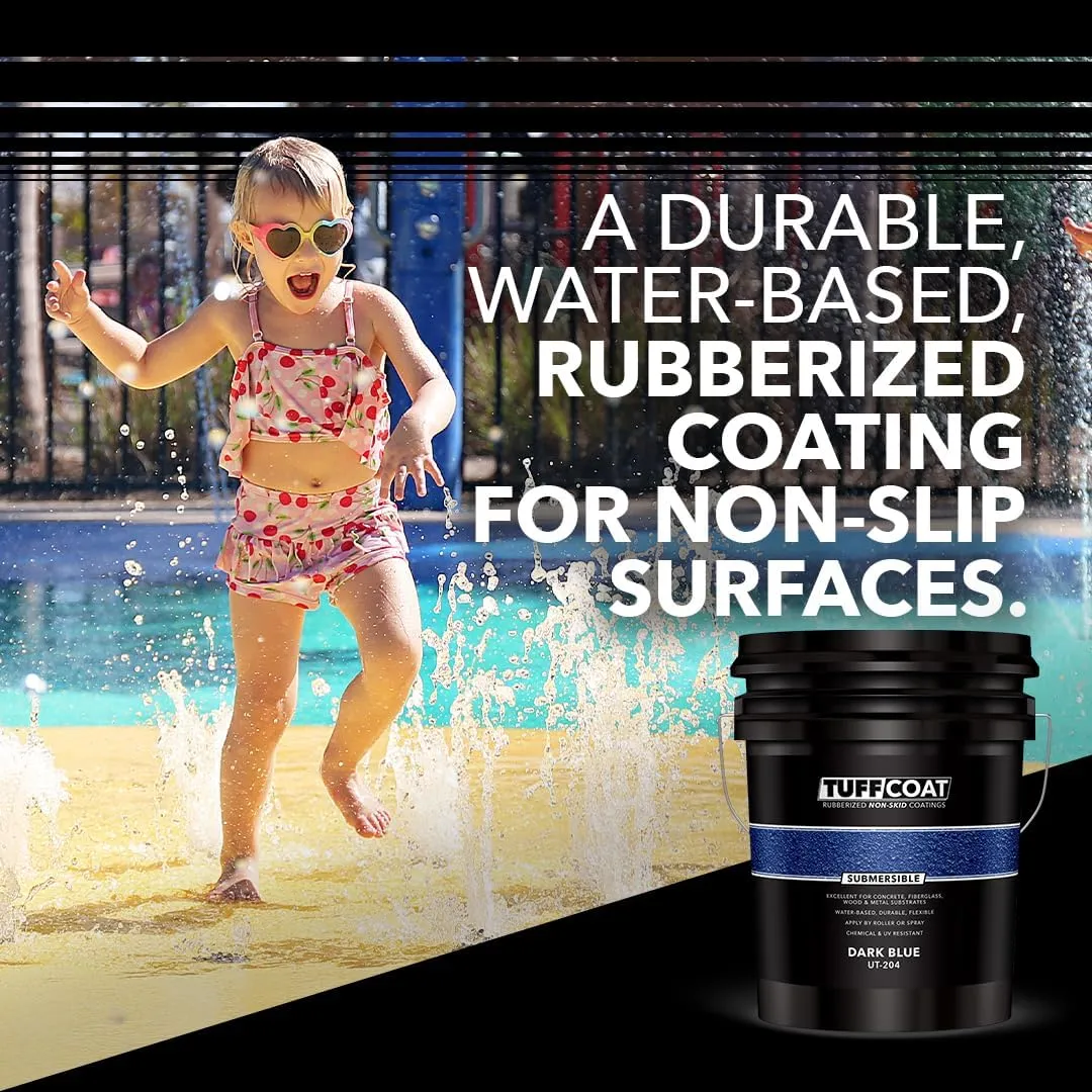 Tuff Coat UT-204 Dark Blue - 5 Gallon: Submersible, Water-Based, Rubberized Non-Skid Coating