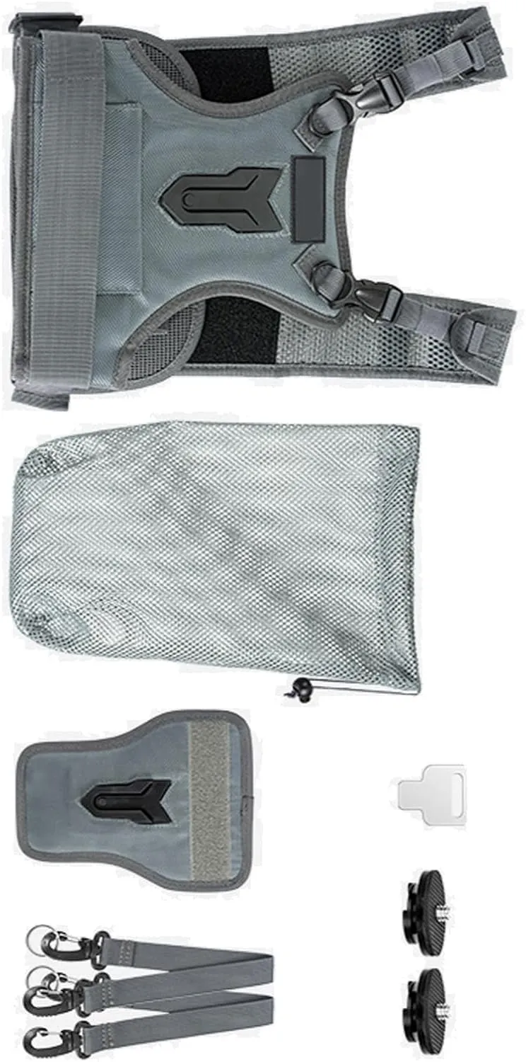 Two Camera Carrying Chest Harness Vests Systems with Secure Straps Side Holsters for DSLR Cameras