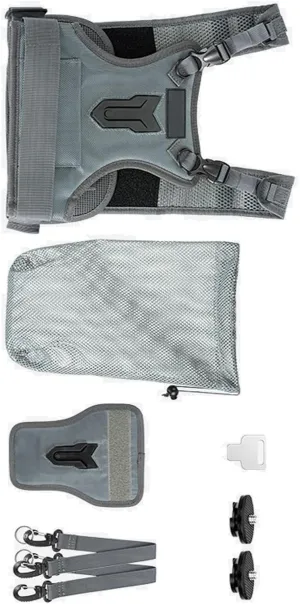 Two Camera Carrying Chest Harness Vests Systems with Secure Straps Side Holsters for DSLR Cameras