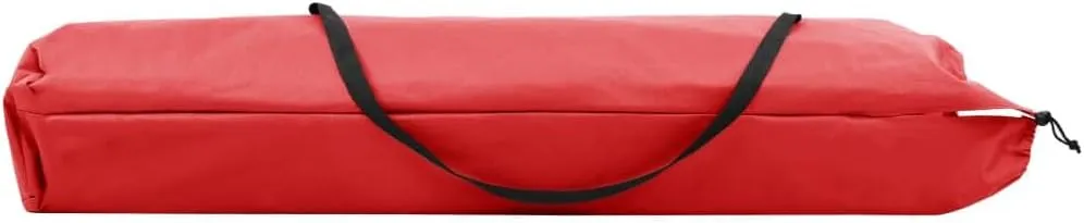 Two Person Folding Sun Lounger Red Steel,Relax in Style: Double Patio Camping Cot for Unparalleled Comfort Outdoor Furniture, Sun Loungers