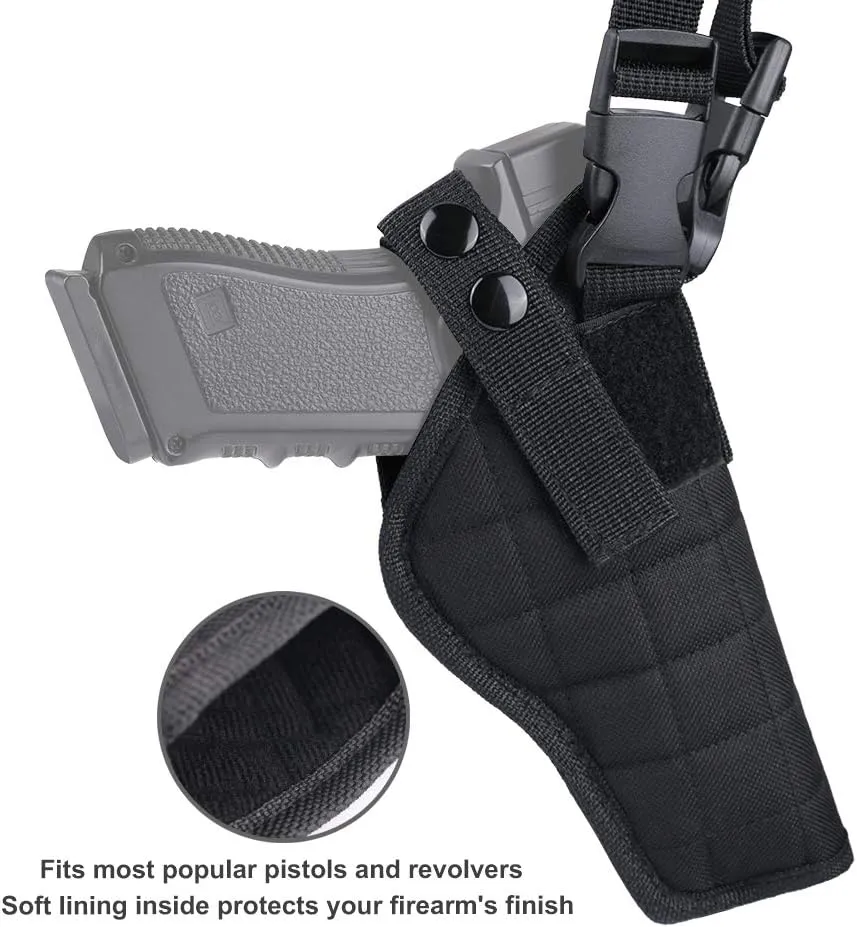Twod Concealed Carry Shoulder Holster Nylon Cross Harness Vertical Shoulder Holster Adjustable for Most Handguns or Pistol