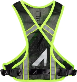 Ultraspire Neon Reflective Unisex Lightweight Vest - Hydratation Not Included, Capacity: 31 c.i. (0.5L) (Black/Lime, Universal Size (26″-48″))