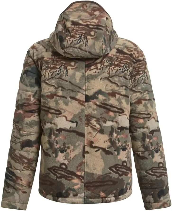 Under Armour Women's Rut Windproof Jacket | Silent Microfleece with Scent Control | Camo Jacket for Women | Sherpa Lining