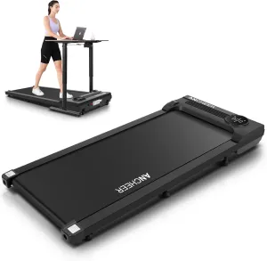 Under Desk Walking Pad for Home Office - 2.5 HP Portable Treadmill With 300 lb Capacity, Compact Jogging Running Machine, Remote Control and LED Display
