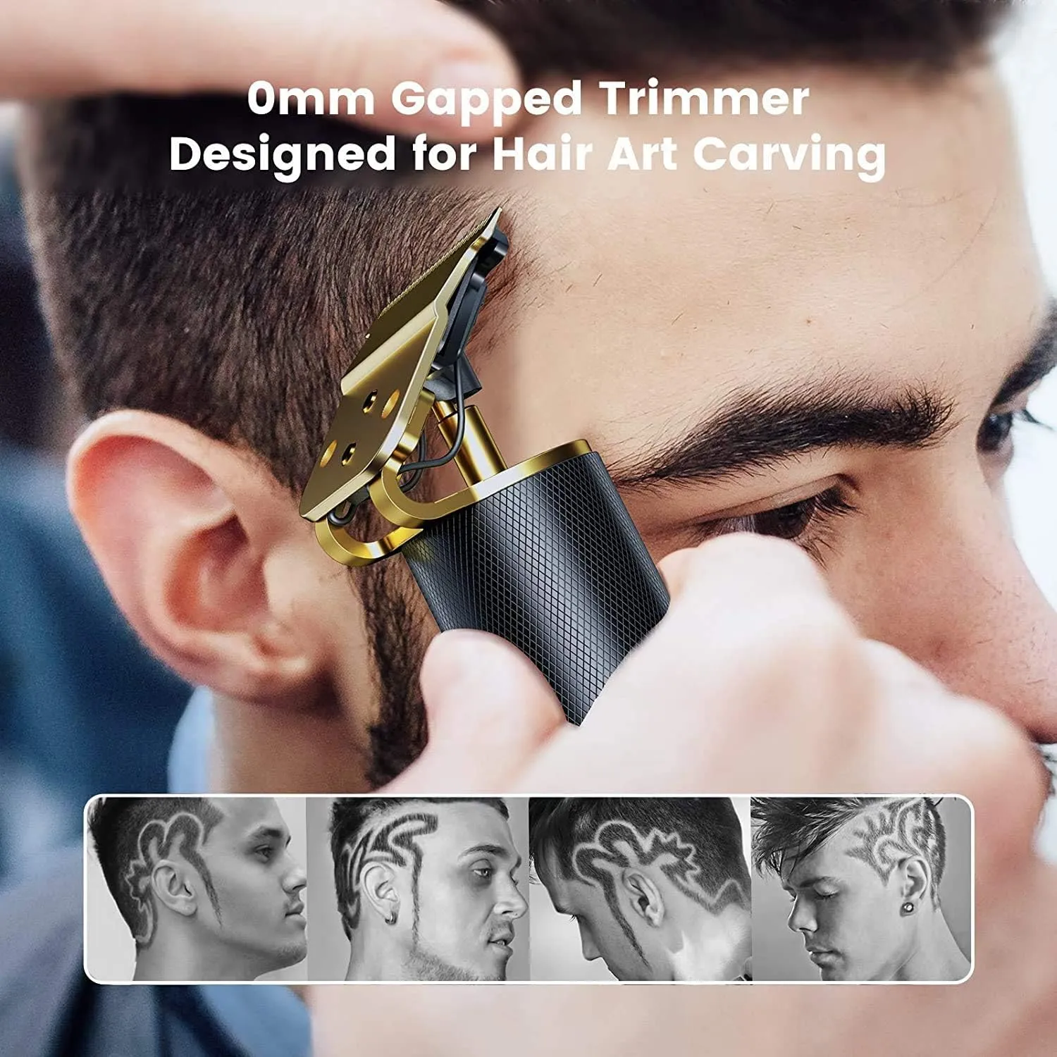 Unisex Hair Trimmer Kit - Cordless, Rechargeable, Waterproof, with Guide Combs for Men