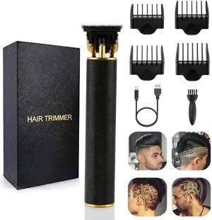 Unisex Hair Trimmer Kit - Cordless, Rechargeable, Waterproof, with Guide Combs for Men