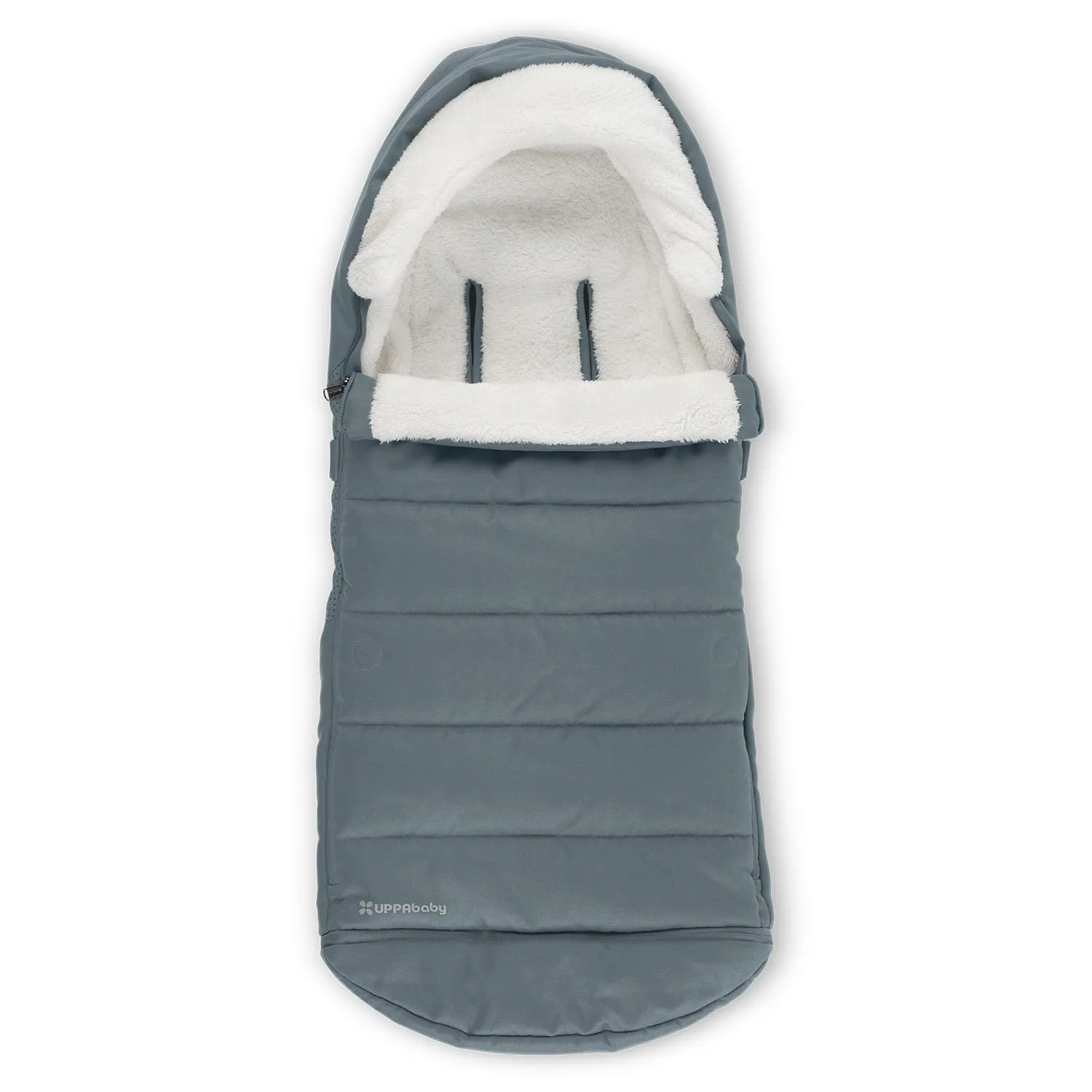 UPPAbaby CozyGanoosh Footmuff - Easily Attaches to UPPAbaby Strollers   RumbleSeat - Ultra-Plush, Weather-Proof - Winter Stroller Cover - Callum (Stone Blue)