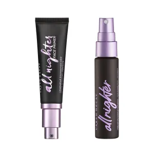 Urban Decay All Nighter Face Primer   Travel Setting Spray Bundle - Long-lasting Makeup - Natural Finish Setting Spray (1 fl oz)   Makeup Primer (1 fl oz)