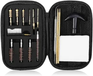 UrbanX Universal Handgun Cleaning kit for Beretta 3032 Tomcat .32 ACP Pistol Cleaning Kit Bronze Bore Brush and Metal Bronze Jags Tips with Zippered Compact Case