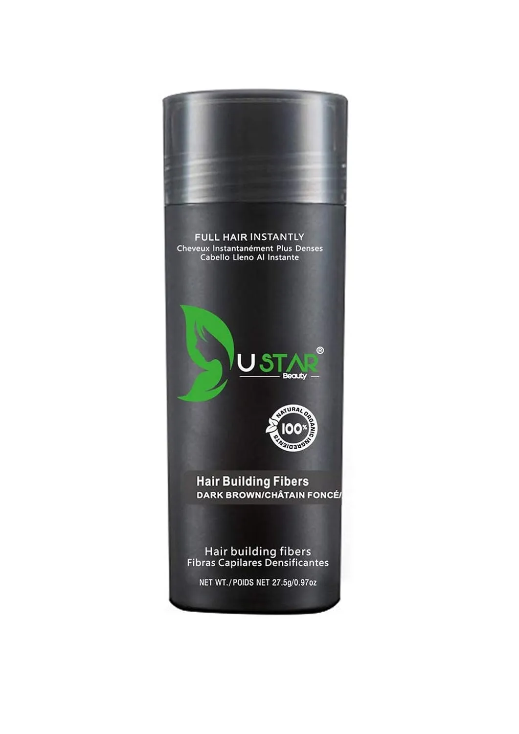 Ustar Hair buliding Fibers Dark Brown Quality Matches Toppik 27.5 grams 0.97oz