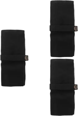 VALICLUD 3pcs Watch Storage Bag Stationery Bag Clear Display Case Storage Bags Vacuum Seal Watch Luggage Travel Minis Cable Smart Watch Headphones Case Carry Sealer Kit Black Canvas