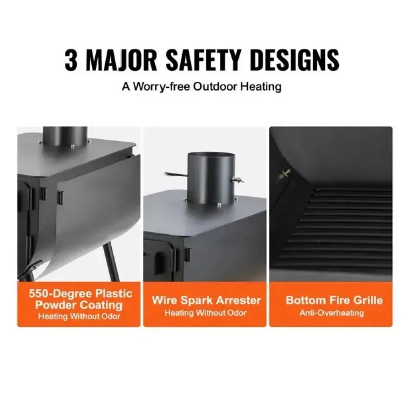 VEVOR Portable Wood Burning Camping Tent Stove