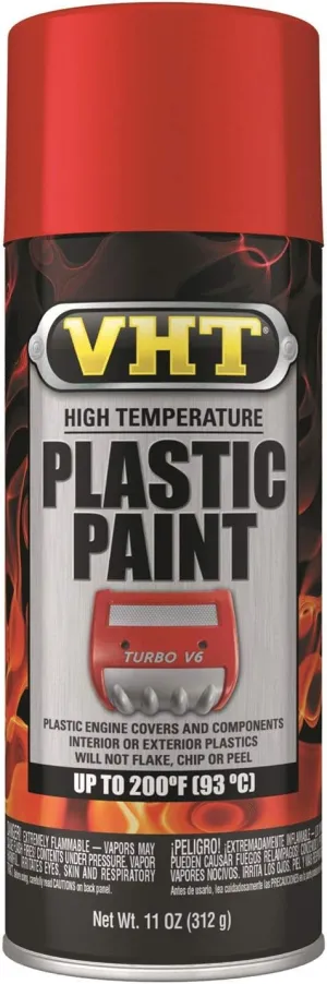 VHT Duplicolor ESP821007 Red High Temperature Plastic Paint, 11. Fluid_Ounces