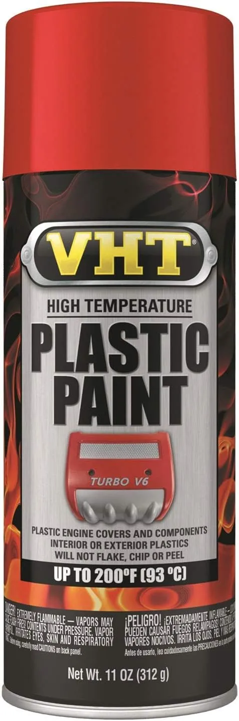 VHT Duplicolor ESP821007 Red High Temperature Plastic Paint, 11. Fluid_Ounces