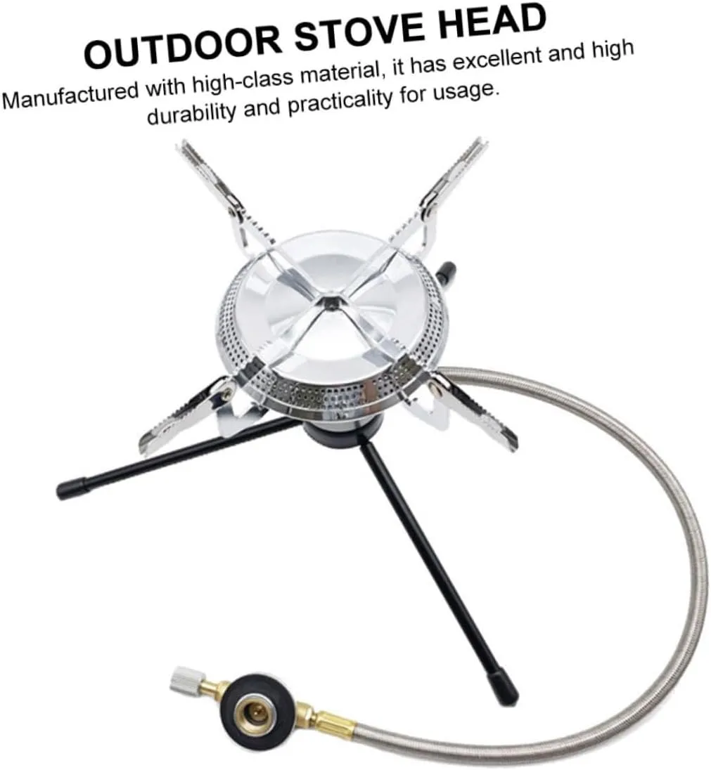 VICASKY Picnic Supply Outdoor Folding Gas Stove Camping Gas Burner Stove Head for Hiking Lightweight Design