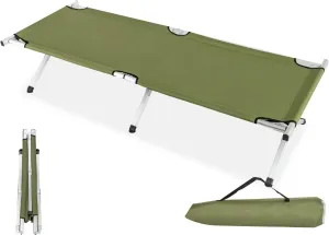 VINGLI Folding Camping Cot,Outdoor Portable Camp Bed, Sleeping Cots with Carry Bag Green