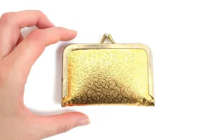 Vintage Gold Coin Purse Compact Travel Sewing Kit with Accessories