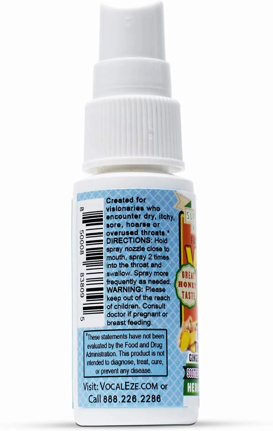 Vocal Eze Throat Spray | Relieve Sore, Hoarse, Fatigue, Dryness of Throat | Herbal Immune Support, All Natural Ingredients (1)