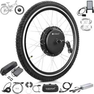 Voilamart 26" Waterproof Electric Bicycle Hub Motor Wheel Conversion Kit 48V 52V 1200W with LCD Display Meter IP65