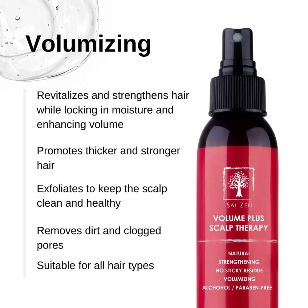 Volume Plus Scalp Therapy Spray | Post-Shower Hair Strengthening Formula | Made in USA |Alcohol and Paraben Free, 4 oz.