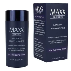 Volumizing Hair Fibers with real Keratin for Thinning Hair/Hair Loss – Dermatologist Tested and Certified Hypoallergenic - 60 days   supply - Multiple Colors Available (Black)