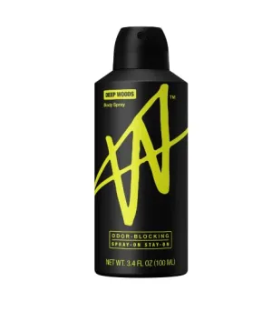 W By Jake Paul Body Spray - Odor Blocking - Long Lasting - Deep Woods - 3.4 fl oz (Pack of 1)
