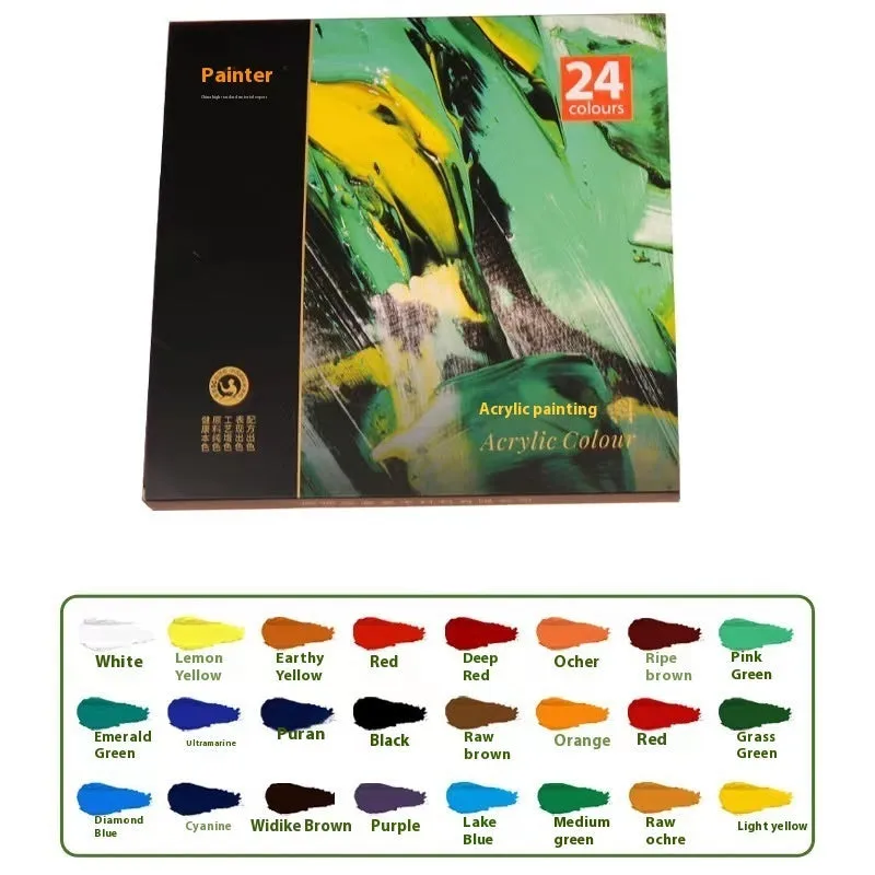 Waterproof Acrylic Paint Set for Beginners – 12–53 Colors