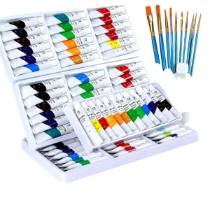 Waterproof Acrylic Paint Set for Beginners – 12–53 Colors