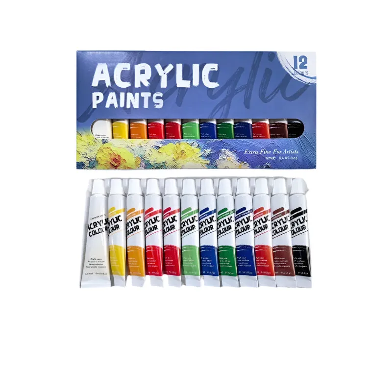 Waterproof Acrylic Paint Set for Beginners – 12–53 Colors