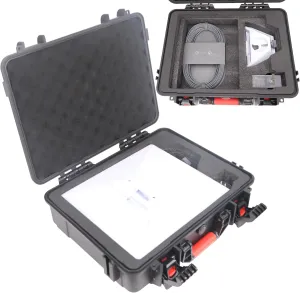 Waterproof Hard Case for Starlink Mini Dish Kit - Travel Carrying Case with Precision Cut Foam for Starlink Mini Kickstand, Pipe Adapter, Power Supply, Cables and Accessoriess