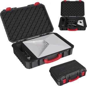 Waterproof Hard Case for Starlink Mini – Molded Foam Insert for Dish, Kickstand, Pipe Adapter & Accessories, Portable & Durable Travel Storage with Dual-Layer Protection, Black
