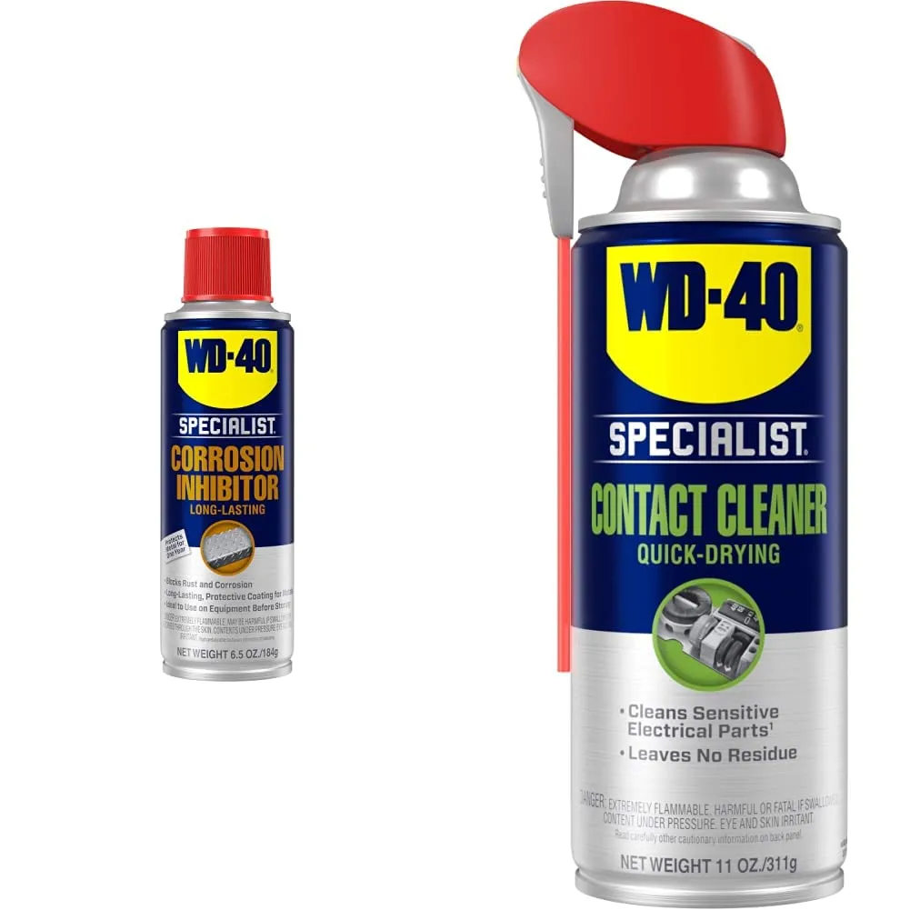 WD-40 Specialist Corrosion Inhibitor, Long-Lasting Anti-Rust Spray, 6.5 OZ & Specialist Contact Cleaner Spray, 11 oz.