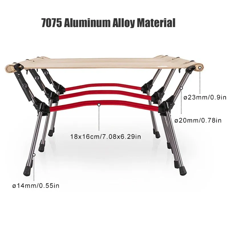 WESTTUNE Camping CotLeg Extenders Portable Folding Bed Ultralight Aluminum Alloy Sleeping Cot for Outdoor Hiking Travel