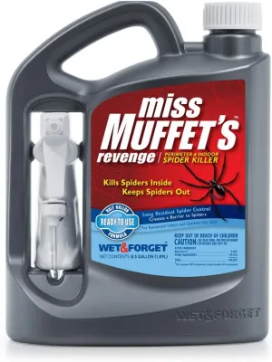 Wet & Forget 803064 Miss Muffet's Revenge Indoor and Outdoor Spider Killer with Attached Sprayer, 64 Fluid Ounces, Ready to Use