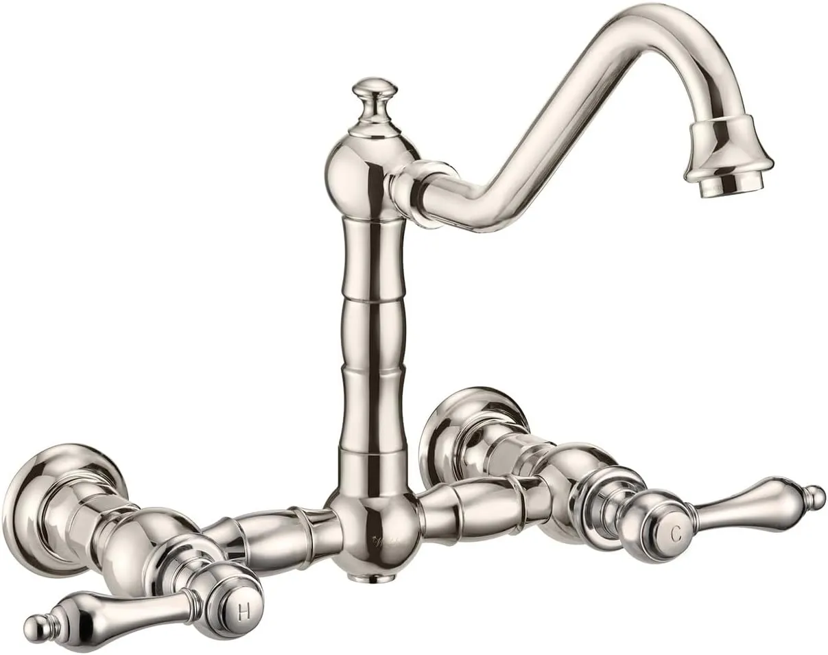 WHKWLV3-9402-NT-BN Wall Mount Faucet, Brushed Nickel