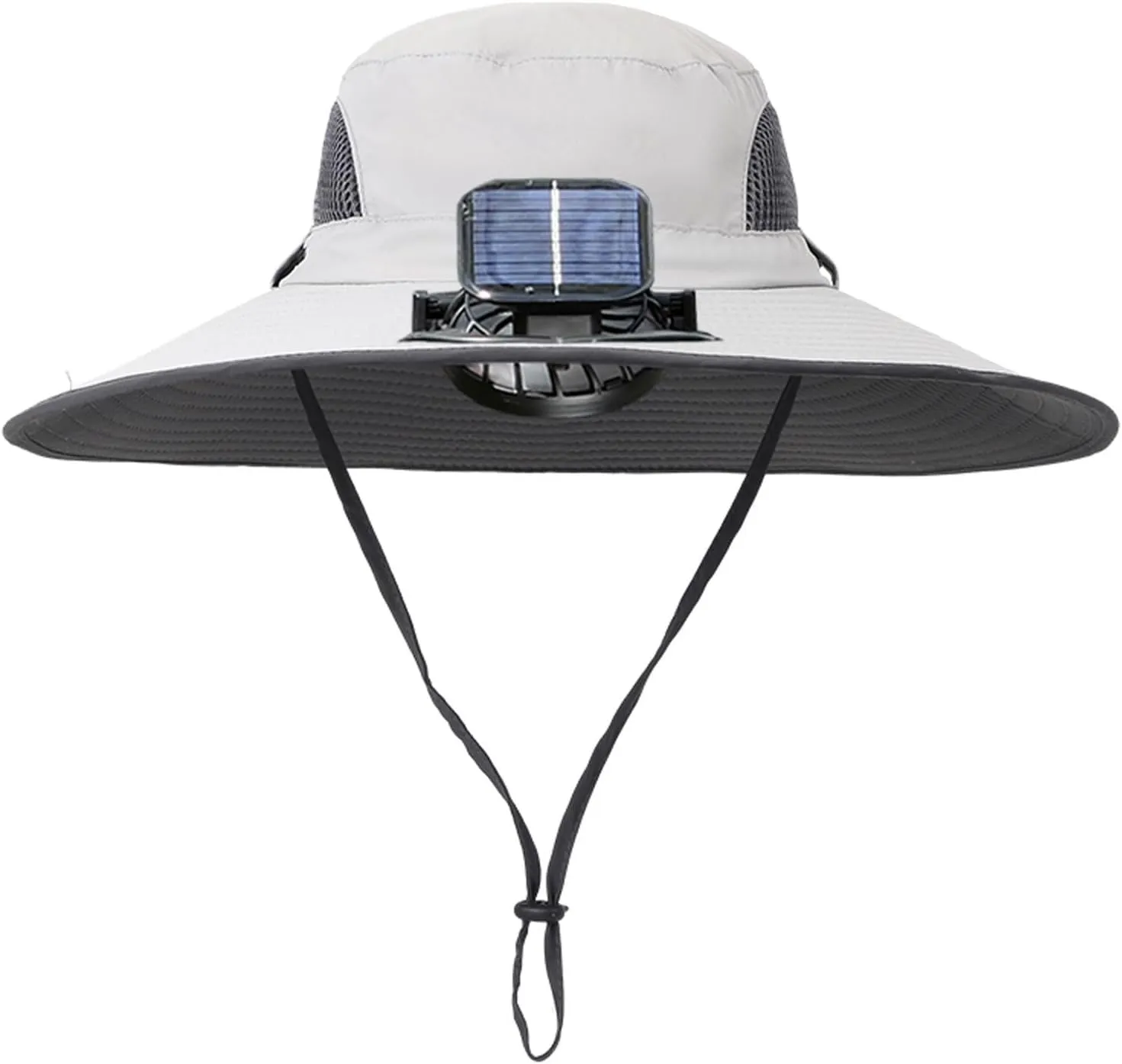 Wide Brim Solar Fan Outdoor Fishing Hat-Solar & USB Charging, Sunscreen Sun Hat with Fan, Solar Fan Hat