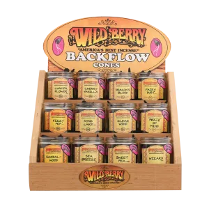 Wild Berry Backflow Cone Incense Display - 12 Scents
