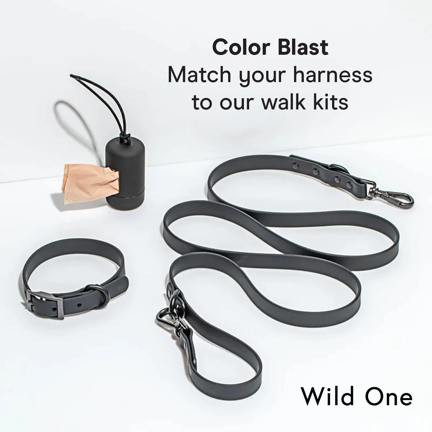 Wild One Dog Harness, The Original No-Pull, Pet Harness with 3 Leash Clips, Adjustable Soft Padded Vest, Comfortable, Stretchy, Size S, Black
