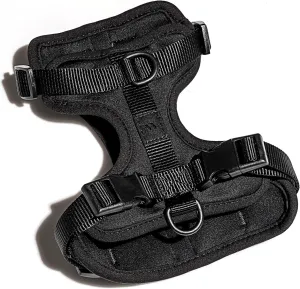 Wild One Dog Harness, The Original No-Pull, Pet Harness with 3 Leash Clips, Adjustable Soft Padded Vest, Comfortable, Stretchy, Size XS, Black