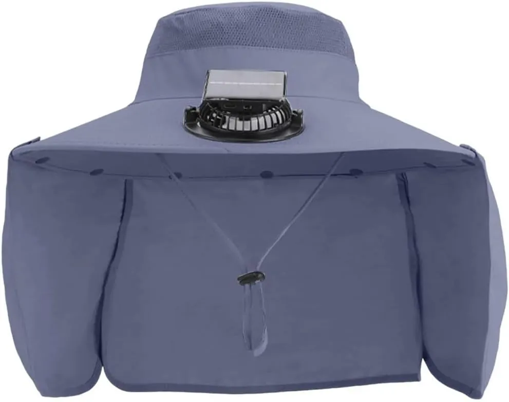 Windproof Strap Solar Or USB Charging Anti UV Sun Outdoor Fishing Cap