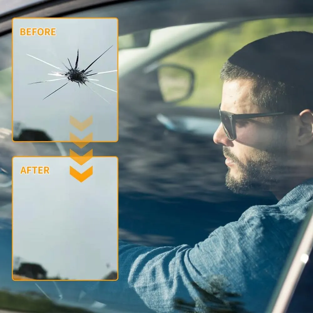 Windshield Crack Repair Kit, 2025 New Glass Cracks Gone Repair Kit, Glass Repair Liquid for Cracks, Premium Windshield Repair Kit for Chips and Cracks, Quick Fix Windshield & Glass Repair Tools (3Set)