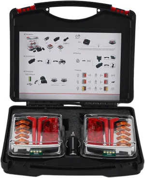 Wireless Trailer Lights Magnetic - Bluetooth Trailer Lights Rechargeable - Portable Trailer Lights LED Kit with Powerful Suction Base for Trucks, Boat, RV