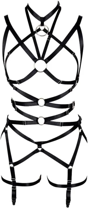 Women's Body Harness Bra Full Elastic Belt Adjustable Elastic Punk Dance Carnival Gothic Suit Clothing Accessories