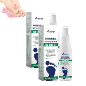 Ximonth Foot Sanitiser with Tea Tree Oil, Ximonth Foot Sanitizer Spray, Clear Foot Sanitizer Spray, Remove Foot Odor and Improve Foot Perspiration (2)