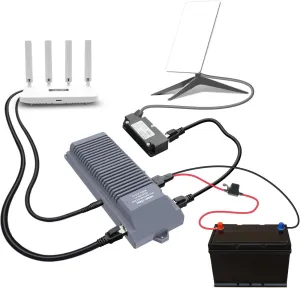 XTAR EL3 V2 Starlink DC Conversion Kit for GEN 2 Dish, 12V to 48V, 5 in 1 Outdoor Fast Internet，Maximize Power Conversion Efficiency, reducing Energy Loss (EL3 V2-KIT)