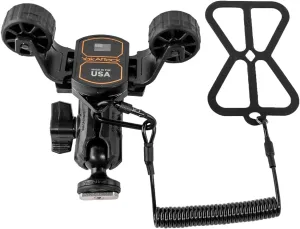 YakAttack RotoGrip Phone Holder with 1" Screwball Track Mount | Adjustable Cell Phone Mount for Kayaks | Fits GearTrac & Track Systems | Secure Kayak Phone Holder for Fishing – Made in USA